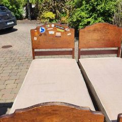 Pair of Antique Mahogany Single Beds