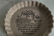 Vintage Illustrated Recipe Pie Dish