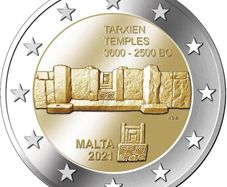 Malta 2 Euro Commemorative Coin 2021 - Tarxien Temples. UNCIRCULATED.