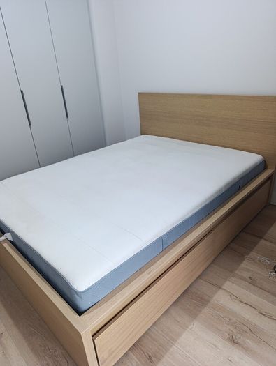 IKEA MALM King Size Bed with 4 Storage Boxes and VESTEROY Mattress (2 Bed Sets Available)