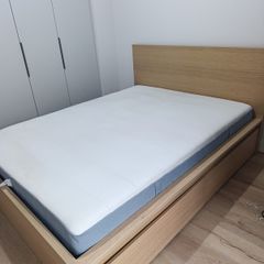 IKEA MALM King Size Bed with 4 Storage Boxes and VESTEROY Mattress (2 Sets Available)