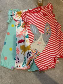 New - Next baby rompers set of 3. Size 9-12 m