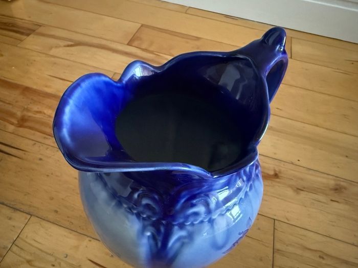 Staffordshire England Flow Blue Pitcher