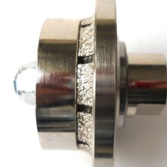 Diamond Profile Wheels for granite, marble edge profiling. HALF BULLNOSE 5mm, 10mm, 15mm