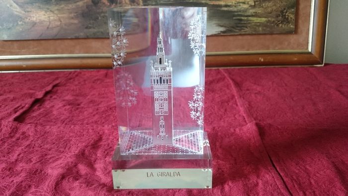 8.25 Inches Tall La Giralda Bell Tower Glass Prism