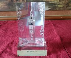 8.25 Inches Tall La Giralda Bell Tower Glass Prism
