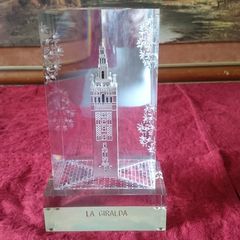 8.25 Inches Tall La Giralda Bell Tower Glass Prism