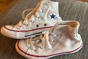 UK 12 white converse hightops