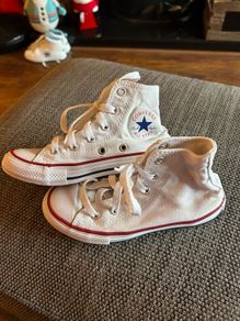UK 12 white converse hightops