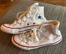 UK 12 white converse hightops