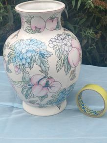 19th Century Canton Rose Vase