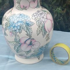 19th Century Canton Rose Vase