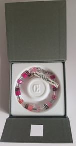Coeur de Lion GeoCUBE Pink Crystal Bracelet 2838/30-0422 New Boxed CAN POST