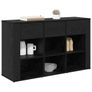 Sideboard Black Oak 100 x 30 x 59.5 cm Engineered Wood Image 3