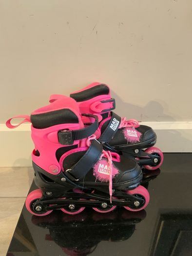 Kids rollerblades & helmet, 3+ years adjustable size