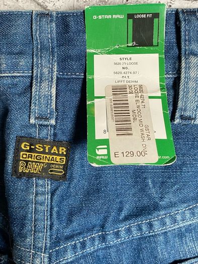 G-Star Elwood Mens Loose Fit Mid-Wash Denim Jeans BNWT 30/32