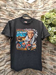 Vintage Harley Davidson 3d Emblem 1990 Brothers In The Wind Single Stitch T-shirt Size Large
