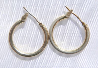 Vintage 18ct Gold Plated Hoops Earrings 1,87g
