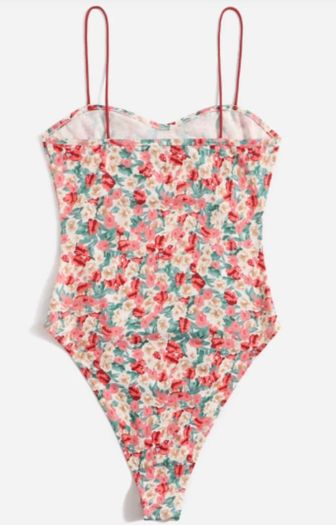 Floral High Cut Cami Bodysuit