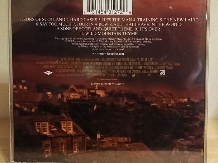 Mark Knopfler A Shot at Glory (soundtrack) CD Album