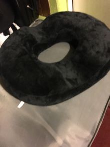 Foam ring cushion for lumbar support.