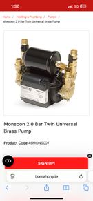 Stuart Turner 2.0 Bar universal pump
