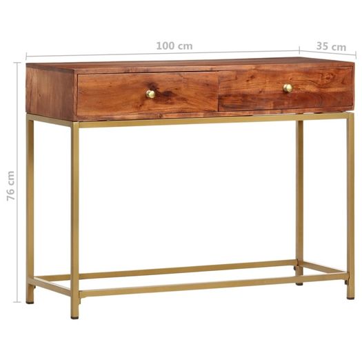Console Table 100x35x76 cm Solid Acacia Wood