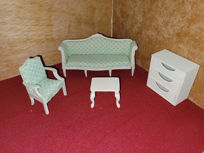Vintage Living room furniture set for dolls house