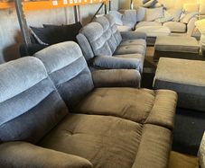 Grey 3+2 recliner sofa set