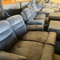Grey 3+2 recliner sofa set