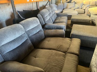 Grey 3+2 recliner sofa set