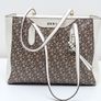 DKNY Bryant Medium Logo Jacquard Tote Bag, Chino Caramel Image 10