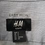 Mens H&M slim fit easy iron size S long sleeved grey shirt Image 3