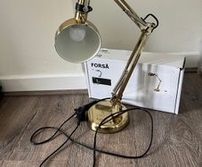FORSA IKEA desk Work lamp, gold, nickel-plated