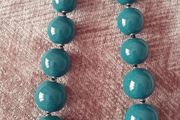 Large Beaded necklace teal