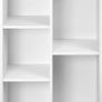 Bookcase with 5 Compartments, Office Shelf, Bookshelf, Living Room, Bedroom, Cube, White 50 x 24 x 80 cm Image 3