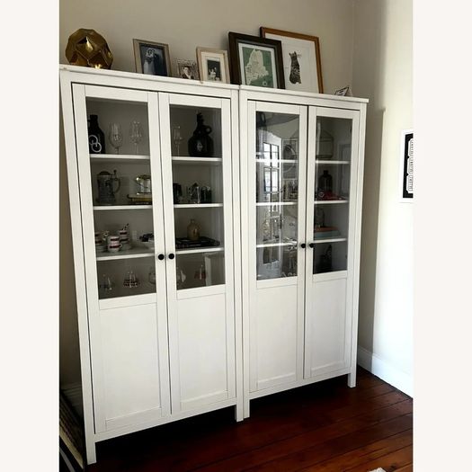IKEA HEMNES panel & glass door cabinet (White)