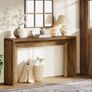 Farmhouse Console Table 140 cm Wooden Sofa Table with Storage for Entrance, Foyer, Hallway, Living Room, Easy Assembly Image 5