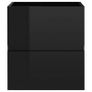Sink Cabinet with Built-in Basin High Gloss Black Chipboard Image 9