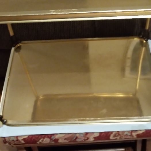 Vintage 2-Tier Woodmat Trolley