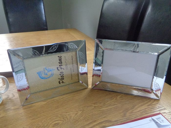 Glass Photo Frames x 2 for Sale