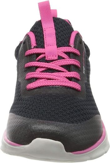 KangaROOS Women's KJ-Dyna Sneaker, Black Fandango Pink 4294, 3UK, 36 EU