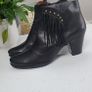 Jose Saenz black leather ankle boots with fringe and stud details - Sz 41 (Fit 7.5-8UK) - Bnwt Rrp 109 Image 3