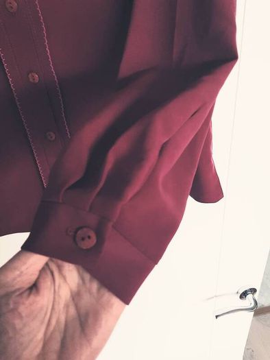 Burgundy Blouse, Size 14/ L