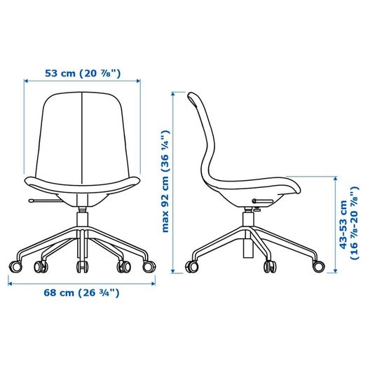 IKEA LANGFJALL Conference  office Chair  Gunnared Beige/White good  Condition