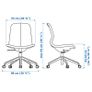 IKEA LANGFJALL Conference  office Chair  Gunnared Beige/White good  Condition Image 5