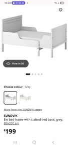 Ikea sundvik extendable bed grey