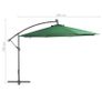 Cantilever Umbrella with LED Lights and Metal Pole 350 cm Green Image 9
