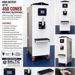 Commercial 3 phase ice cream machine