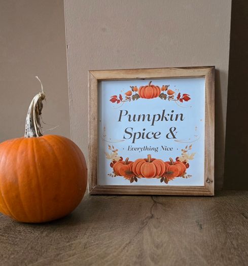 Pumpkin Spice Halloween decor sign - Autumn